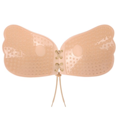 Aurelia - Luxus Push-up Klebe-BH mit transparenten Trägern und Schnürung