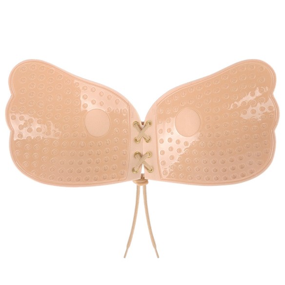 Aurelia - Luxus Push-up Klebe-BH mit transparenten Trägern und Schnürung