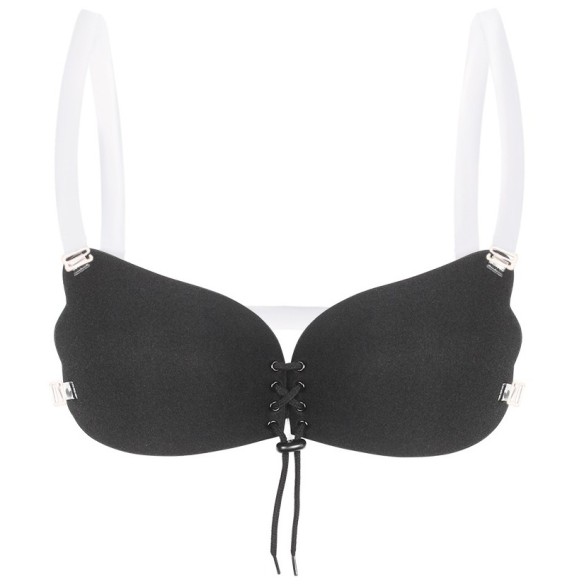 Thea - Nahtloser Push-up Klebe-BH mit transparenten Trägern (Cup A–H)