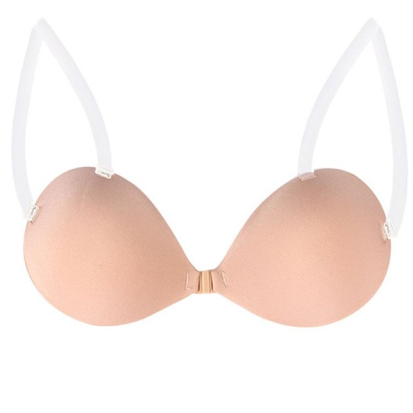 Ava - Luxus Klebe-BH mit abnehmbaren transparenten Trägern und Extra Push-up-Effekt