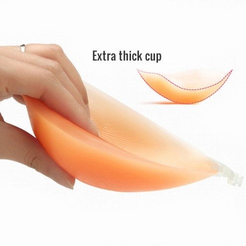 Greta - Gepolsterter Silikon-BH mit transparenten Trägern