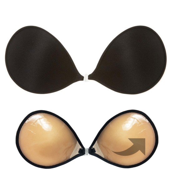 Jade - MaxiLift Push-up Klebe-BH (Schwarz, Cup A–D)