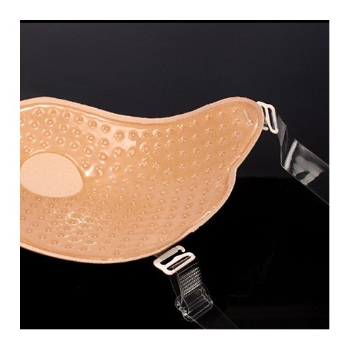 Ilona - Nahtloser Klebe-BH mit transparenten Trägern (Cup A–DD) | BHLU