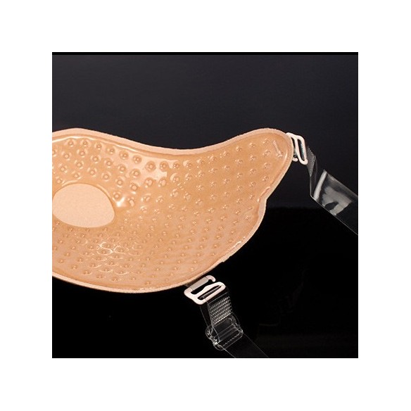 Elsa Luxus Klebe-BH Schwarz mit Push-up-Effekt & Unsichtbaren Trägern