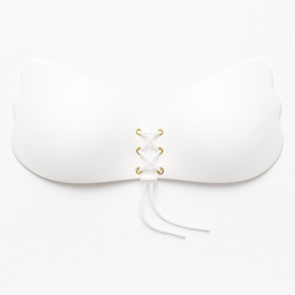 Selina Luxus Schnür-Klebe-BH in Weiß (A–D)