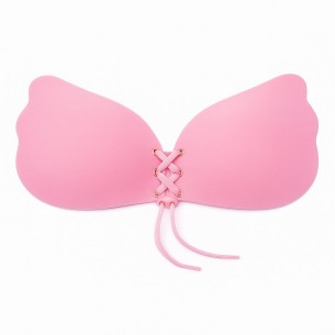 Nadja - Luxus Schnür-Klebe-BH in Rosa (A–D)