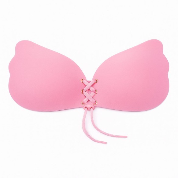 Nadja - Luxus Schnür-Klebe-BH in Rosa (A–D)