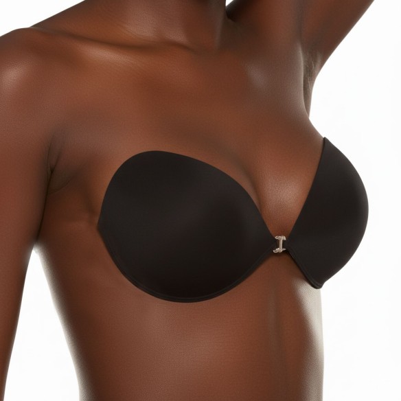Mara - Schwarzer Klebe BH, Selbstklebend & Rückenfrei
