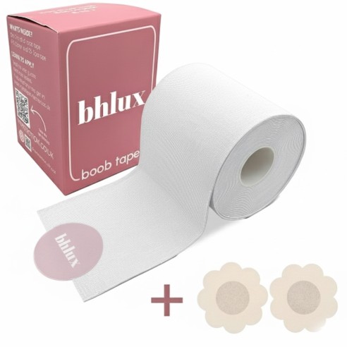 Boob Tape Set - Farbton Weiß (Brustlift Tape, Starker Halt für Körbchengrößen A-J)