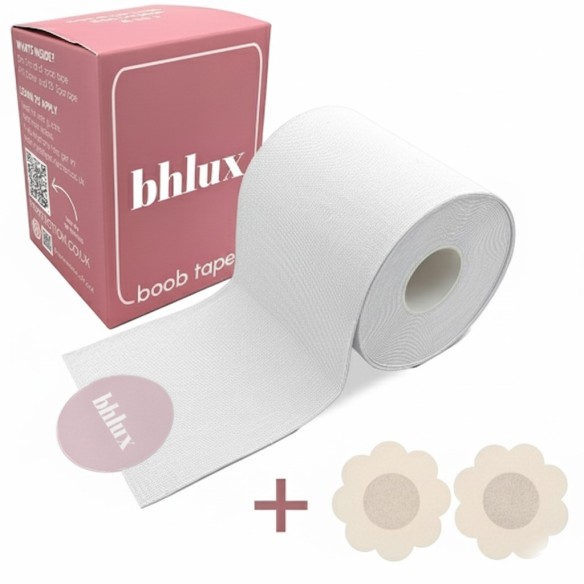 Boob Tape Set - Farbton Weiß (Brustlift Tape, Starker Halt für Körbchengrößen A-J)