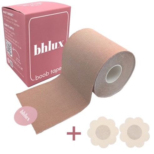 Boob Tape Set - Farbton Mittel (Brustlift Tape, Starker Halt für Körbchengrößen A-J)
