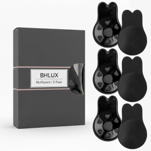 Klebe-BH Brustlifter Schwarz - 3er Set