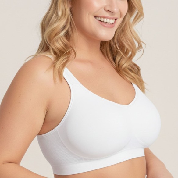 BHLUX® Seamless Bügelloser Komfort-BH Weiß