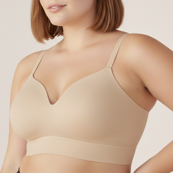 BHLUX Supportive Komfort-BH ohne Bügel - Beige | Shaping & Halt
