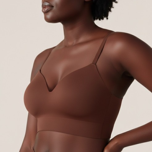 Supportive Komfort-BH ohne Bügel in Braun | BHLUX