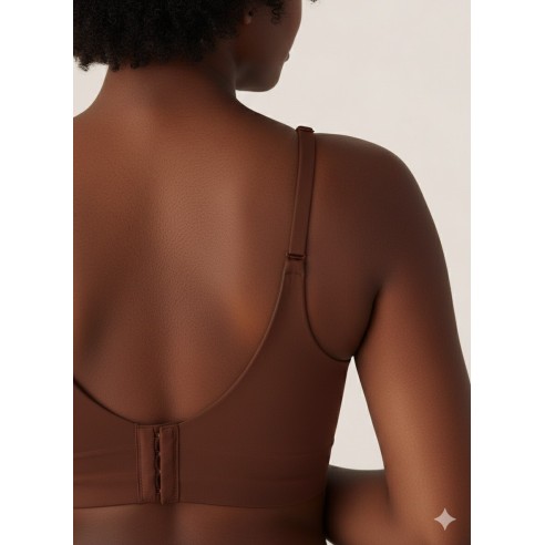Supportive Komfort-BH ohne Bügel in Braun | BHLUX