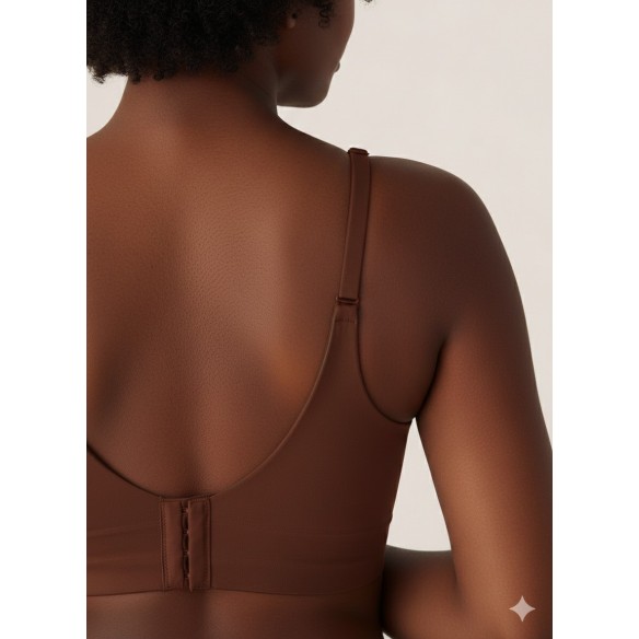 Supportive Komfort-BH ohne Bügel in Braun | BHLUX