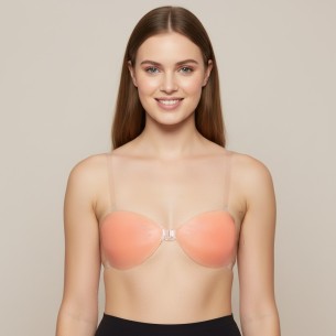 Greta - Gepolsterter Silikon-BH mit transparenten Trägern 2