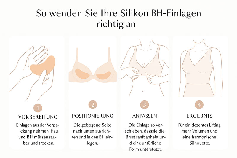So wenden Sie Ihre Silikon BH-Einlagen richtig an